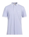 Brooksfield Man Polo Shirt Lilac Size 40 Cotton In Purple