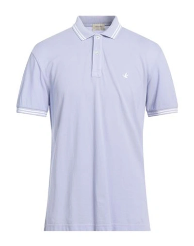 Brooksfield Man Polo Shirt Lilac Size 40 Cotton In Purple