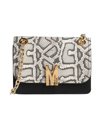 Moschino Woman Cross-body Bag Black Size - Soft Leather In White