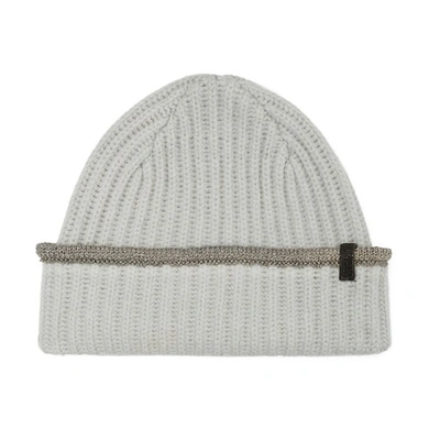 Brunello Cucinelli Knitted Beanie In Neige