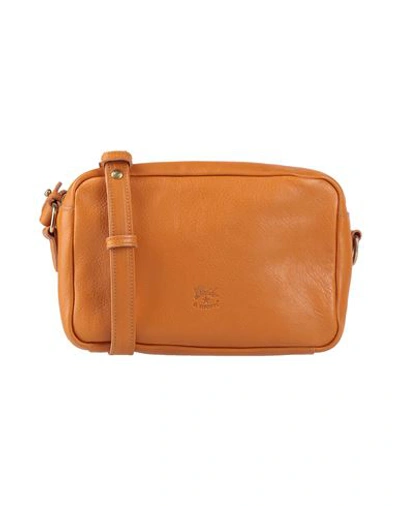 Il Bisonte Woman Cross-body Bag Mandarin Size - Soft Leather