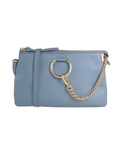 Chloé Woman Cross-body Bag Pastel Blue Size - Soft Leather