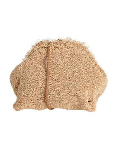 Anita Bilardi Woman Cross-body Bag Beige Size - Polyamide, Cotton, Rubber, Lambskin In Beige