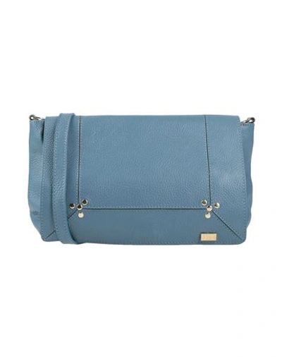 Tsd12 Woman Cross-body Bag Pastel Blue Size - Soft Leather