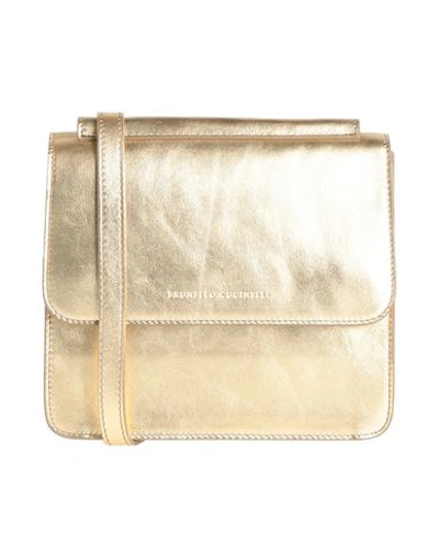 Brunello Cucinelli Woman Cross-body Bag Gold Size - Soft Leather