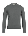 Gran Sasso Man Sweater Lead Size 38 Cotton In Green