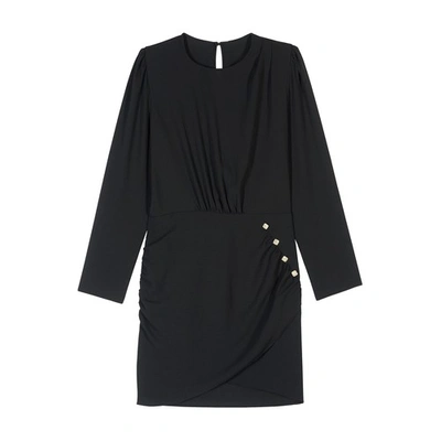 Ba&sh Viki Long Sleeve Mini Dress In Black