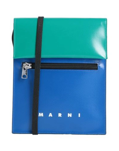 Marni Woman Cross-body Bag Bright Blue Size - Polyester, Brass