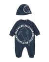 Bikkembergs Newborn Boy Baby Accessories Set Navy Blue Size 1 Cotton, Elastane