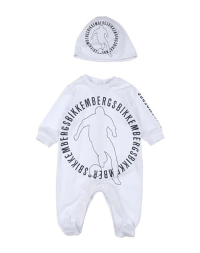 Bikkembergs Newborn Boy Baby Accessories Set White Size 1 Cotton, Elastane
