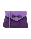 Ab Asia Bellucci Woman Cross-body Bag Purple Size - Soft Leather