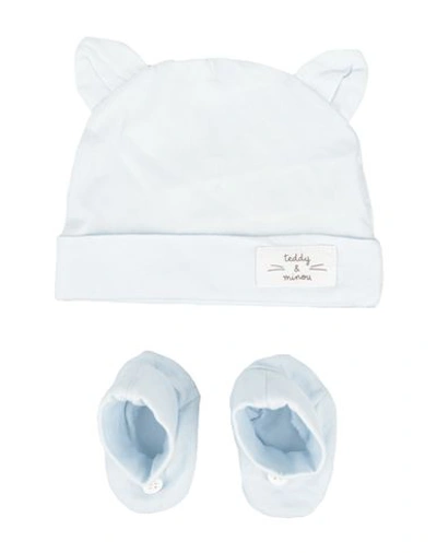 Teddy & Minou Newborn Boy Baby Accessories Set Sky Blue Size 3 Cotton