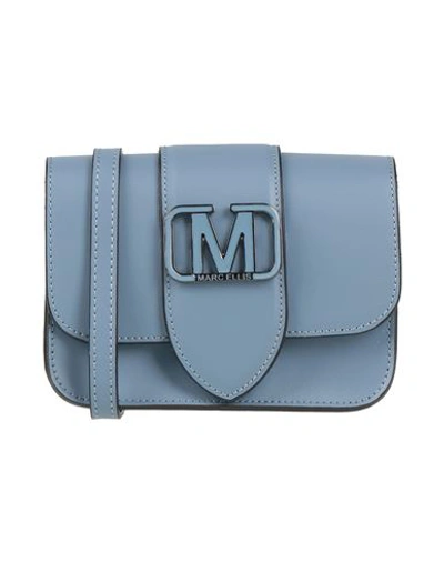 Marc Ellis Woman Cross-body Bag Slate Blue Size - Soft Leather