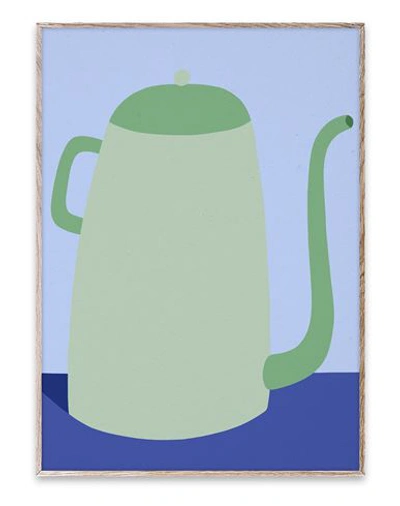 Paper Collective Cafetiere - 30x40 Painting Or Print Blue Size - Acid-free Cotton Paper