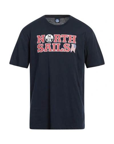 North Sails Man T-shirt Navy Blue Size Xl Cotton
