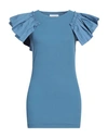 Alpha Studio Woman T-shirt Light Blue Size 12 Cotton, Elastane