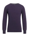 Dondup Man Sweater Dark Purple Size 38 Cashmere