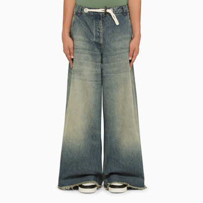 MONCLER GENIUS LOOSE AND WASHED DENIM JEANS