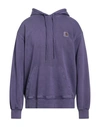 Carhartt Man Sweatshirt Purple Size Xl Cotton