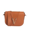 Versace Woman Cross-body Bag Tan Size - Soft Leather In Brown