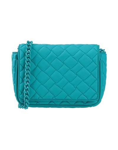 Gum Design Woman Cross-body Bag Green Size - Recycled Pvc In Blue