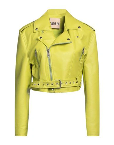 Aniye By Woman Jacket Acid Green Size 6 Viscose, Polyurethane Coated