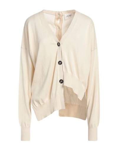 Meimeij Woman Cardigan Beige Size 10 Cotton In Beige