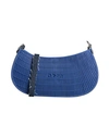 O Bag Woman Cross-body Bag Blue Size - Rubber, Textile Fibers