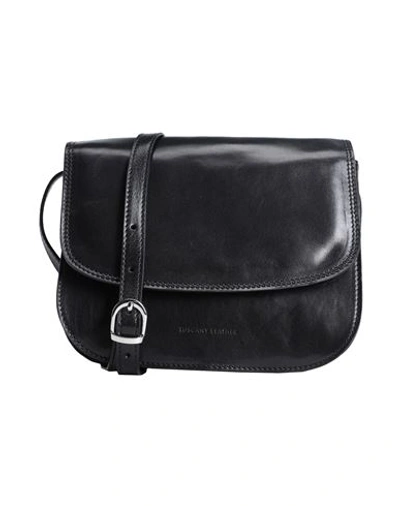 Tuscany Leather Greta Borsa In Pelle Tamponata A Mano Woman Cross-body Bag Black Size - Soft Leather In Black