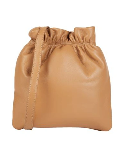 Les Visionnaires Lilou Silky Leather Woman Cross-body Bag Camel Size - Lambskin In Beige