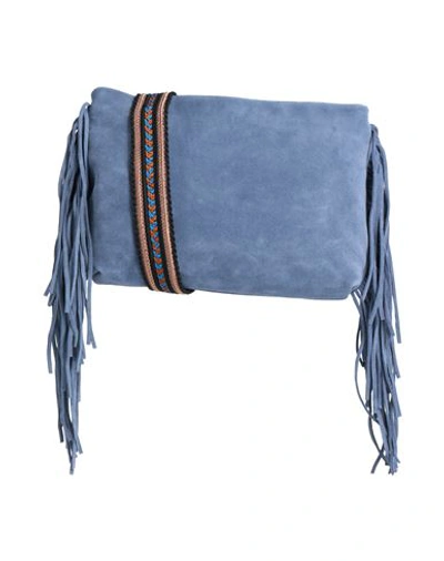 Gianni Chiarini Woman Cross-body Bag Pastel Blue Size - Soft Leather