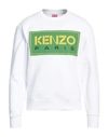 Kenzo Man Sweatshirt White Size S Cotton, Elastane, Polyester