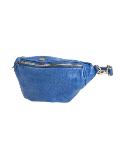 Tsd12 Woman Bum Bag Bright Blue Size - Soft Leather