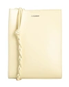 Jil Sander Woman Cross-body Bag Light Yellow Size - Soft Leather