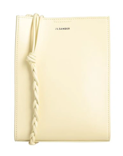 Jil Sander Woman Cross-body Bag Light Yellow Size - Soft Leather