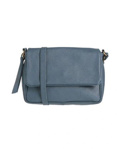 Corsia Woman Cross-body Bag Slate Blue Size - Soft Leather