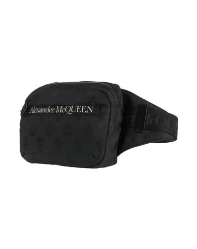 Alexander Mcqueen Man Bum Bag Steel Grey Size - Textile Fibers