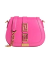 Versace Greca Small Cross-body Bag In Glossy Pink Oro