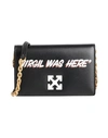 OFF-WHITE OFF-WHITE WOMAN CROSS-BODY BAG BLACK SIZE - SOFT LEATHER