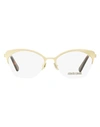 Roberto Cavalli Butterfly Rc5111 Eyeglasses Woman Eyeglass Frame Brown Size 53 Metal In Brown