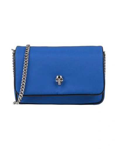 Alexander Mcqueen Woman Cross-body Bag Bright Blue Size - Textile Fibers, Soft Leather