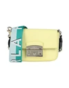 Furla Woman Cross-body Bag Light Yellow Size - Calfskin, Polyester