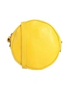 IL BISONTE IL BISONTE WOMAN CROSS-BODY BAG YELLOW SIZE - SOFT LEATHER