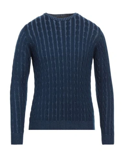Angelo Nardelli Man Sweater Navy Blue Size 36 Acrylic, Merino Wool, Viscose