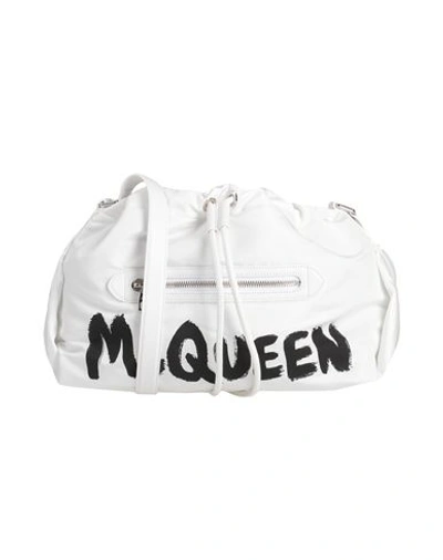 Alexander Mcqueen Woman Cross-body Bag White Size - Textile Fibers, Soft Leather