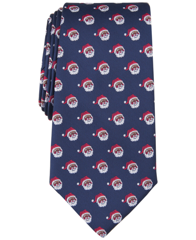 Club Room Men's Santa Graphic Tie, Created For Macy's In Navy