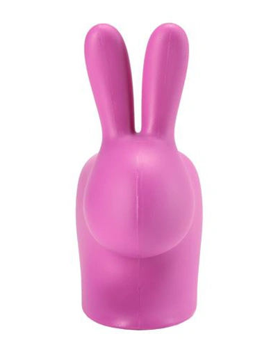 Qeeboo Rabbit Xs Doorstopper Small Object For Home Fuchsia Size - Polyethylene In Pink