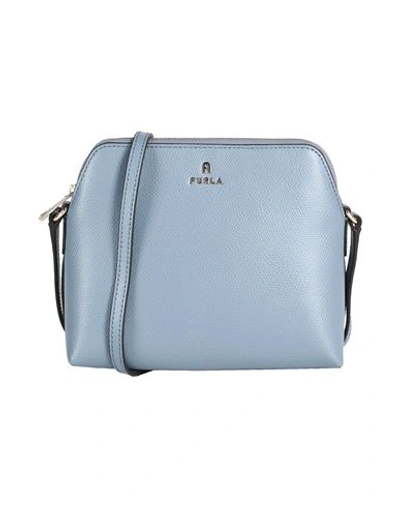 Furla Woman Cross-body Bag Slate Blue Size - Soft Leather