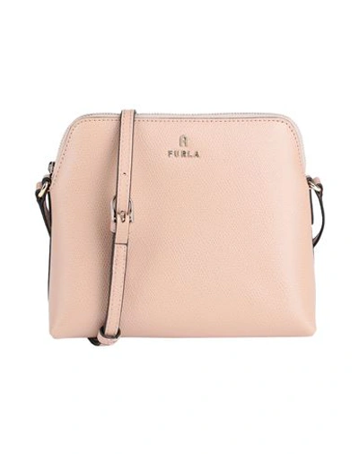 Furla Woman Cross-body Bag Light Pink Size - Calfskin In Beige