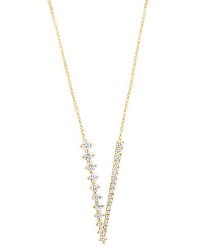Effy Collection Effy Diamond V 17" Statement Necklace (1-1/4 Ct. T.w.) In 14k Gold